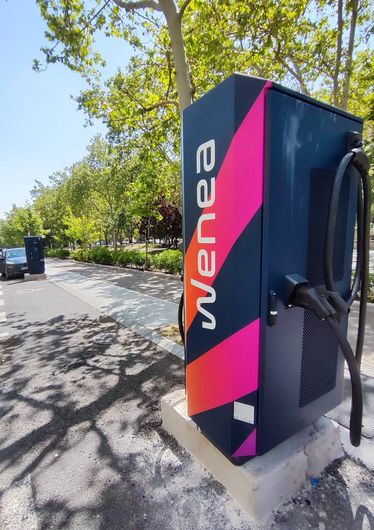 Estación de carga Wenea en Madrid