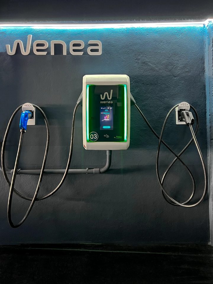 Estación de carga Wenea en Madrid
