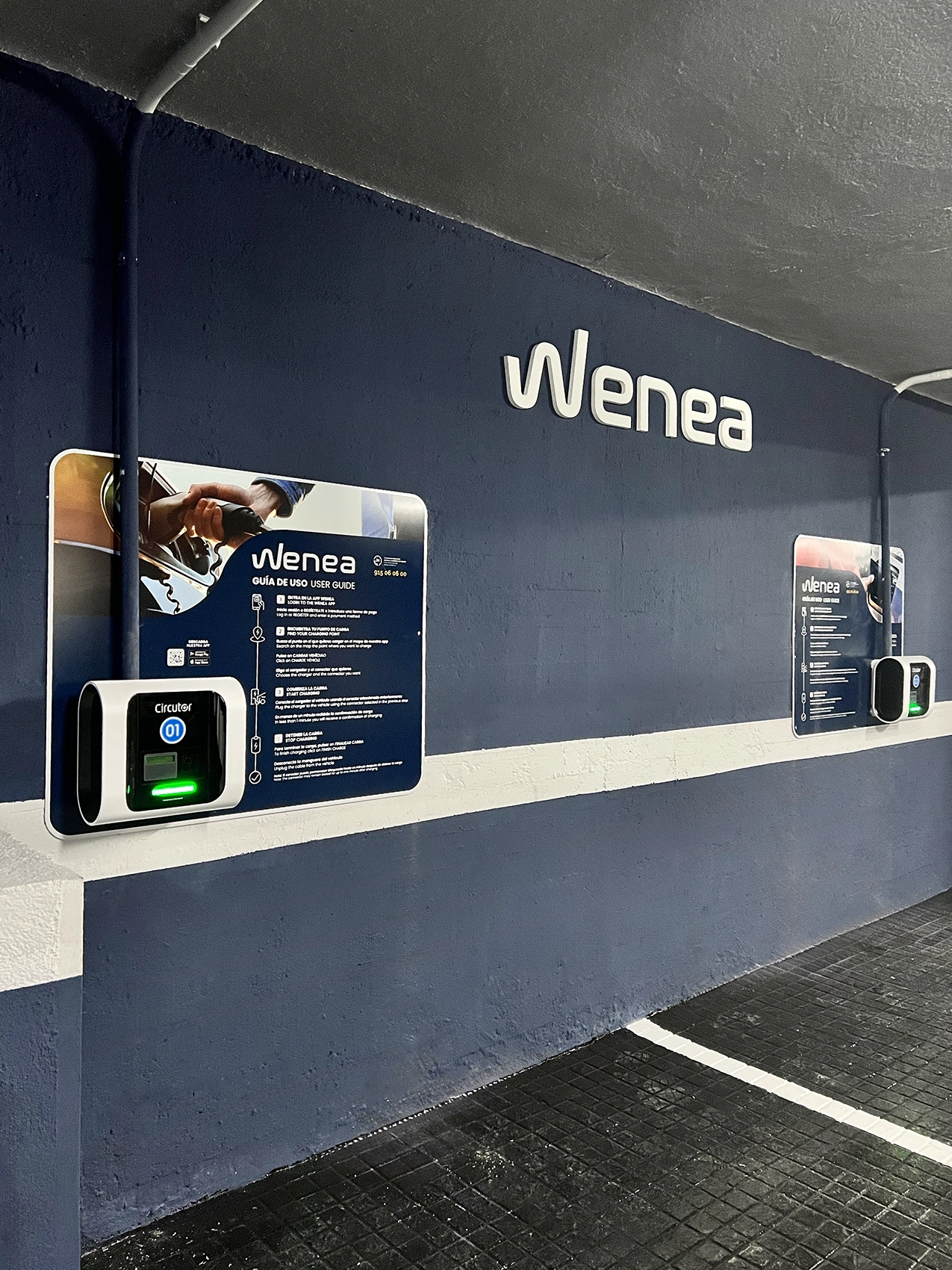 Estación de carga Wenea en Madrid