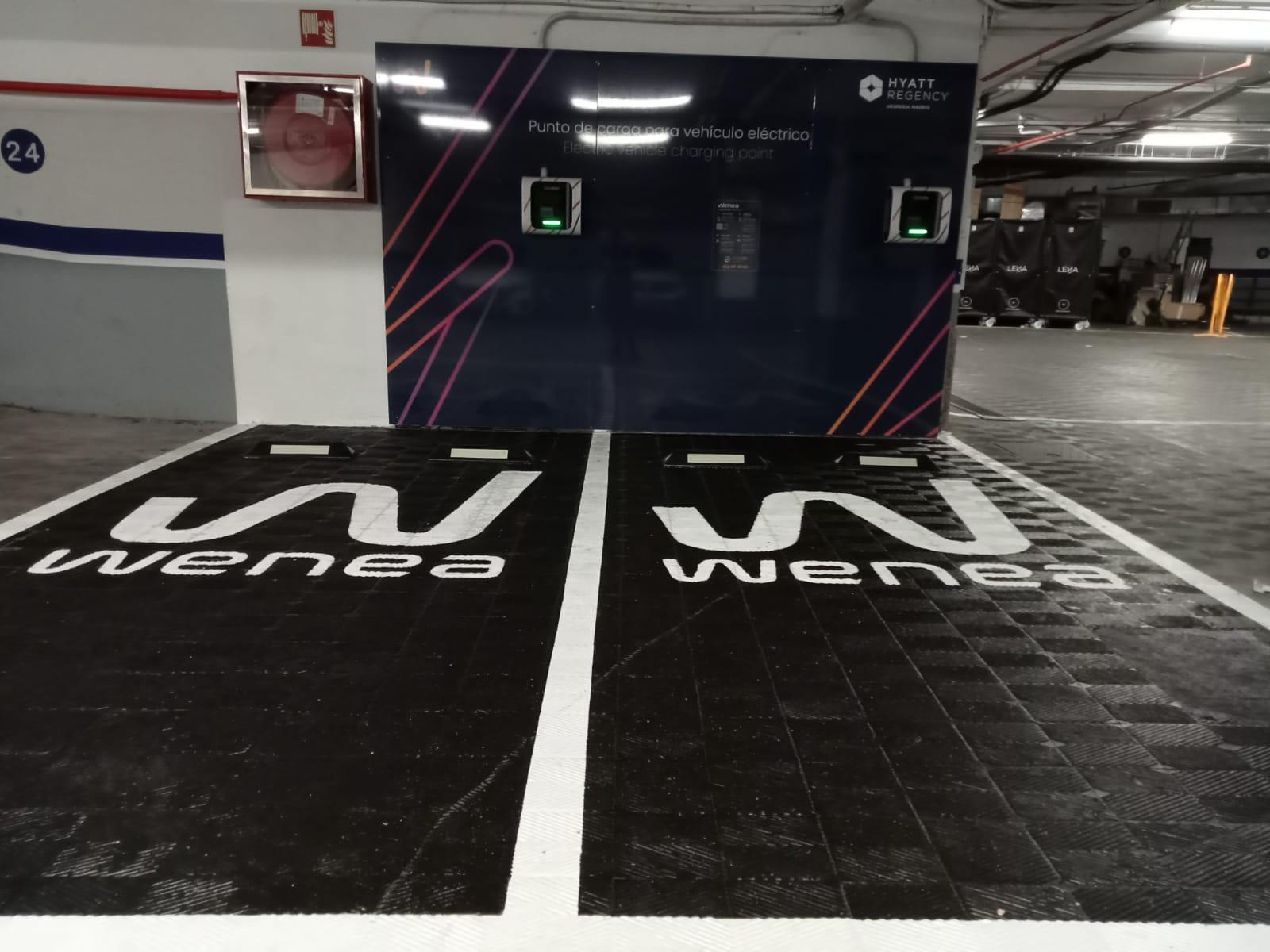 Estación de carga Wenea en Madrid