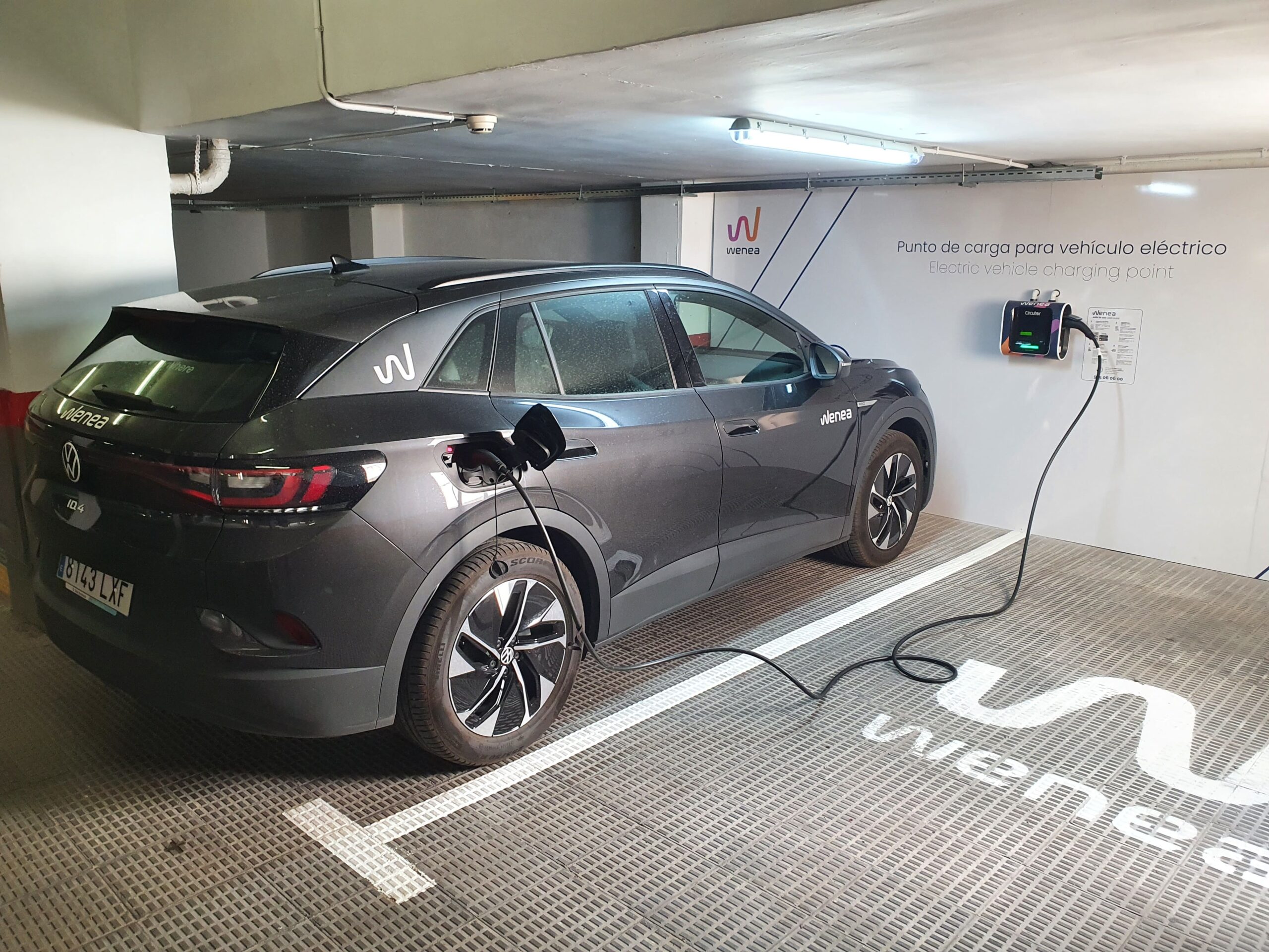 Estación de carga Wenea en Madrid